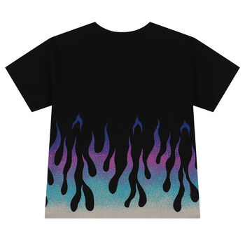 Boys Black Flame T-Shirt
